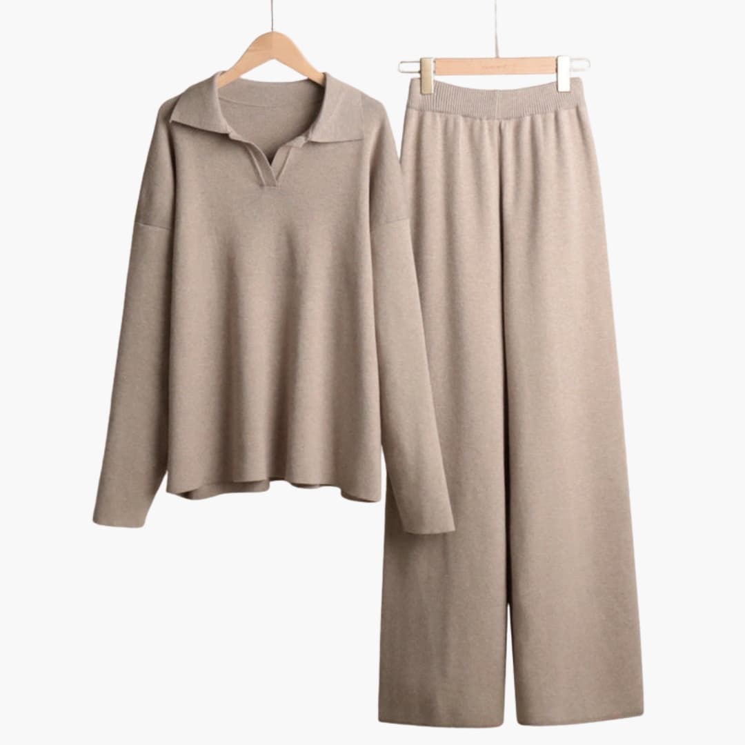 Completo Loungewear Donna con Maglione Oversize e Pantaloni Larghi
