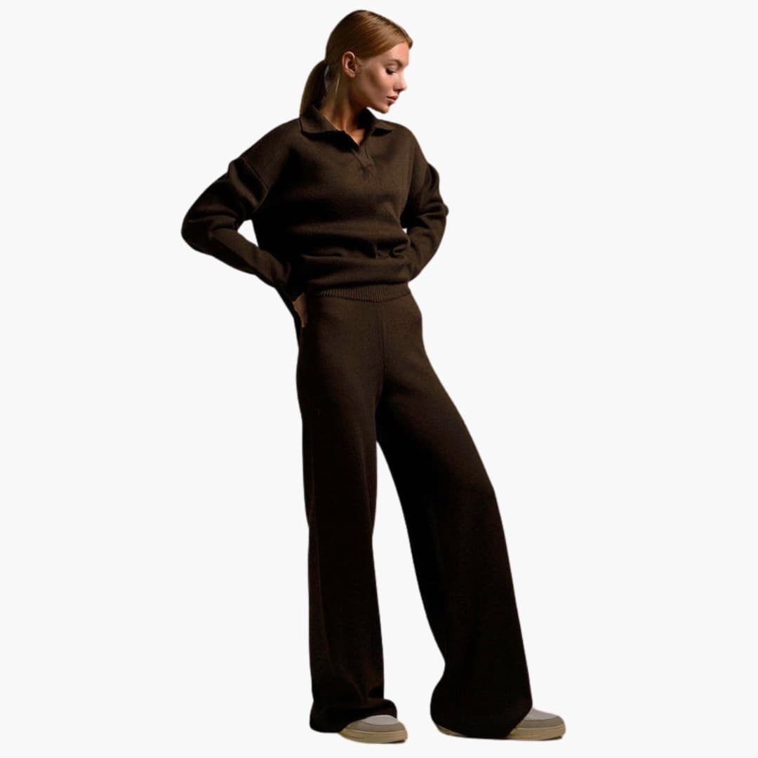 Completo Loungewear Donna con Maglione Oversize e Pantaloni Larghi