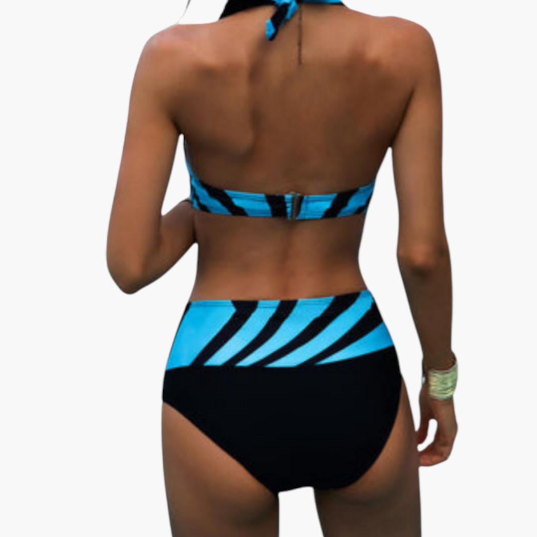 Completo bikini donna con collo allacciato al collo e spalline regolabili