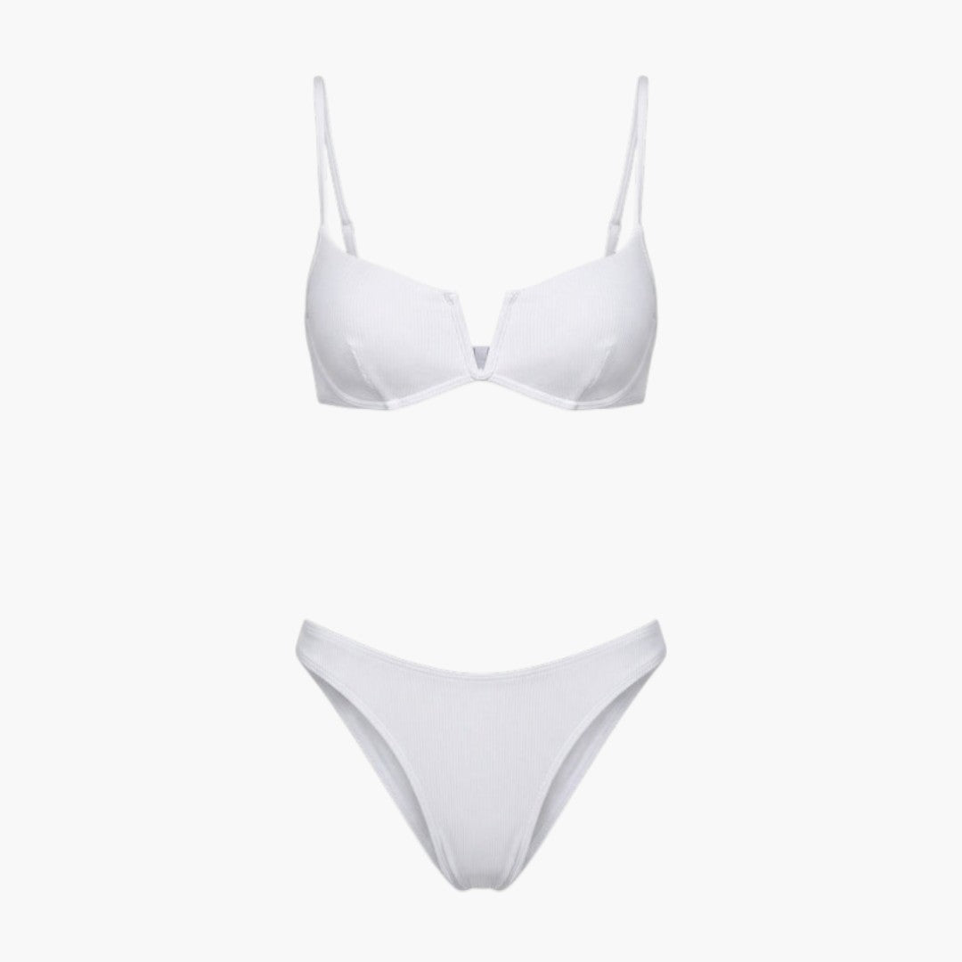 Completo bikini donna con reggiseno imbottito e stile brasiliano