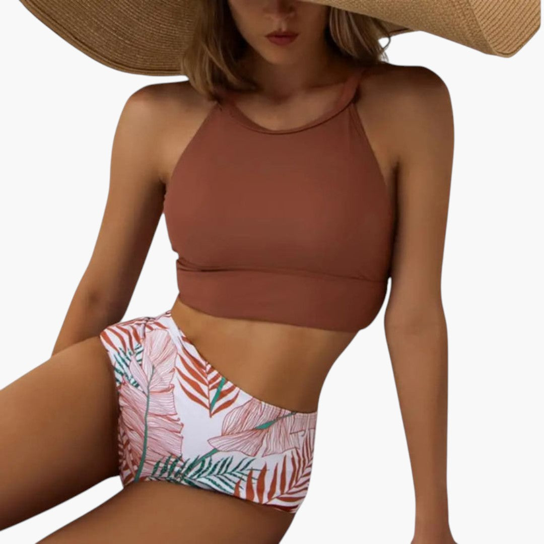 Completo bikini donna con motivo floreale