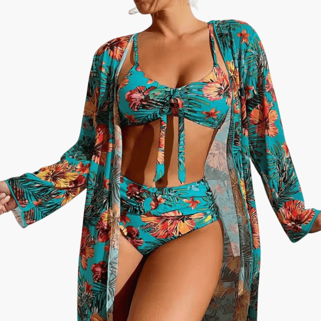 Women's bikini with floral print
