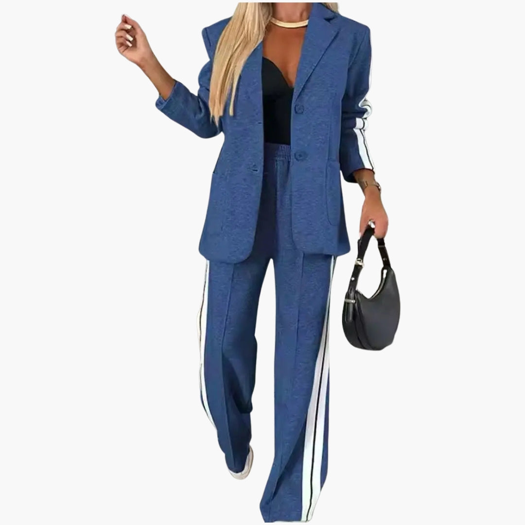 Ensemble blazer femme avec pantalon large