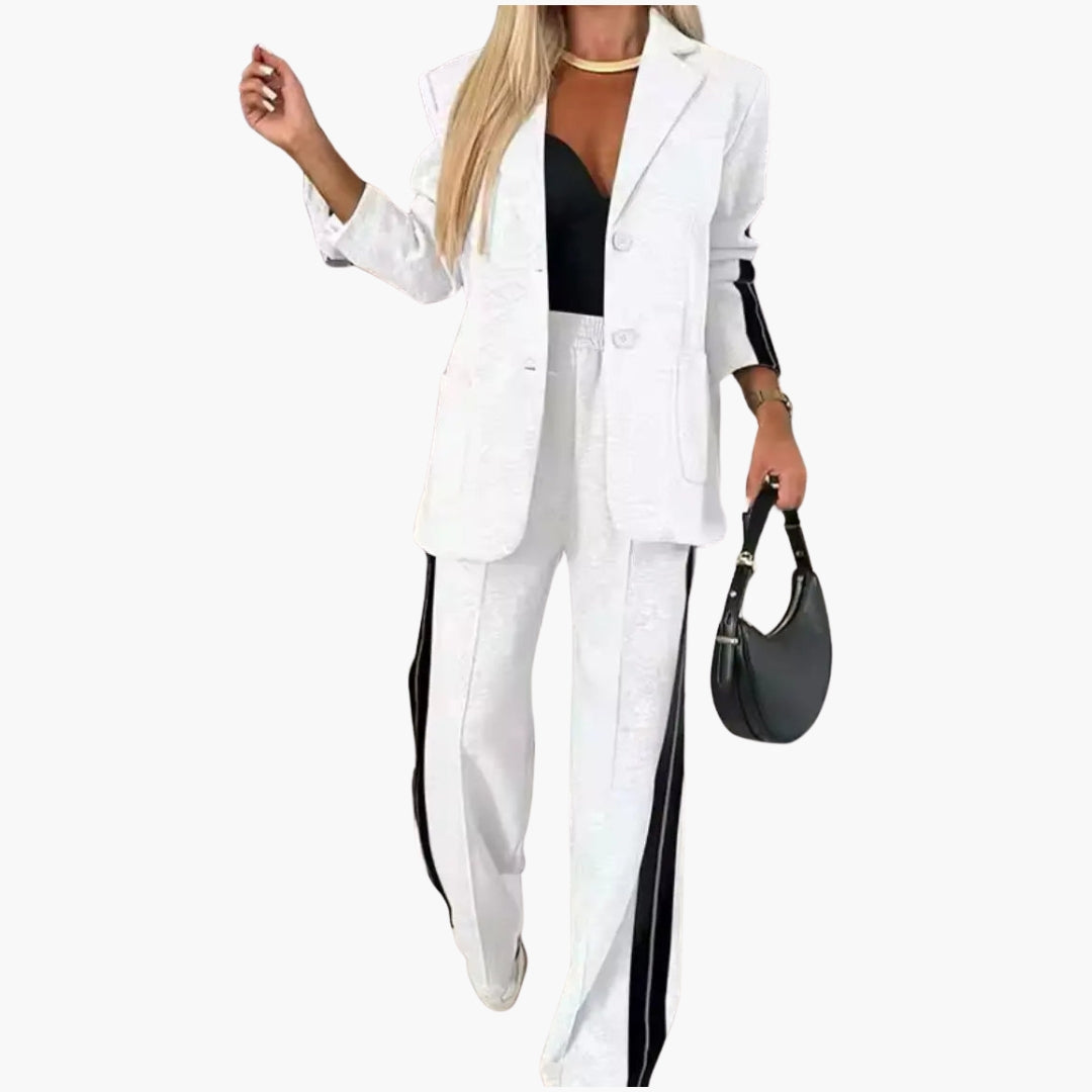 Ensemble blazer femme avec pantalon large