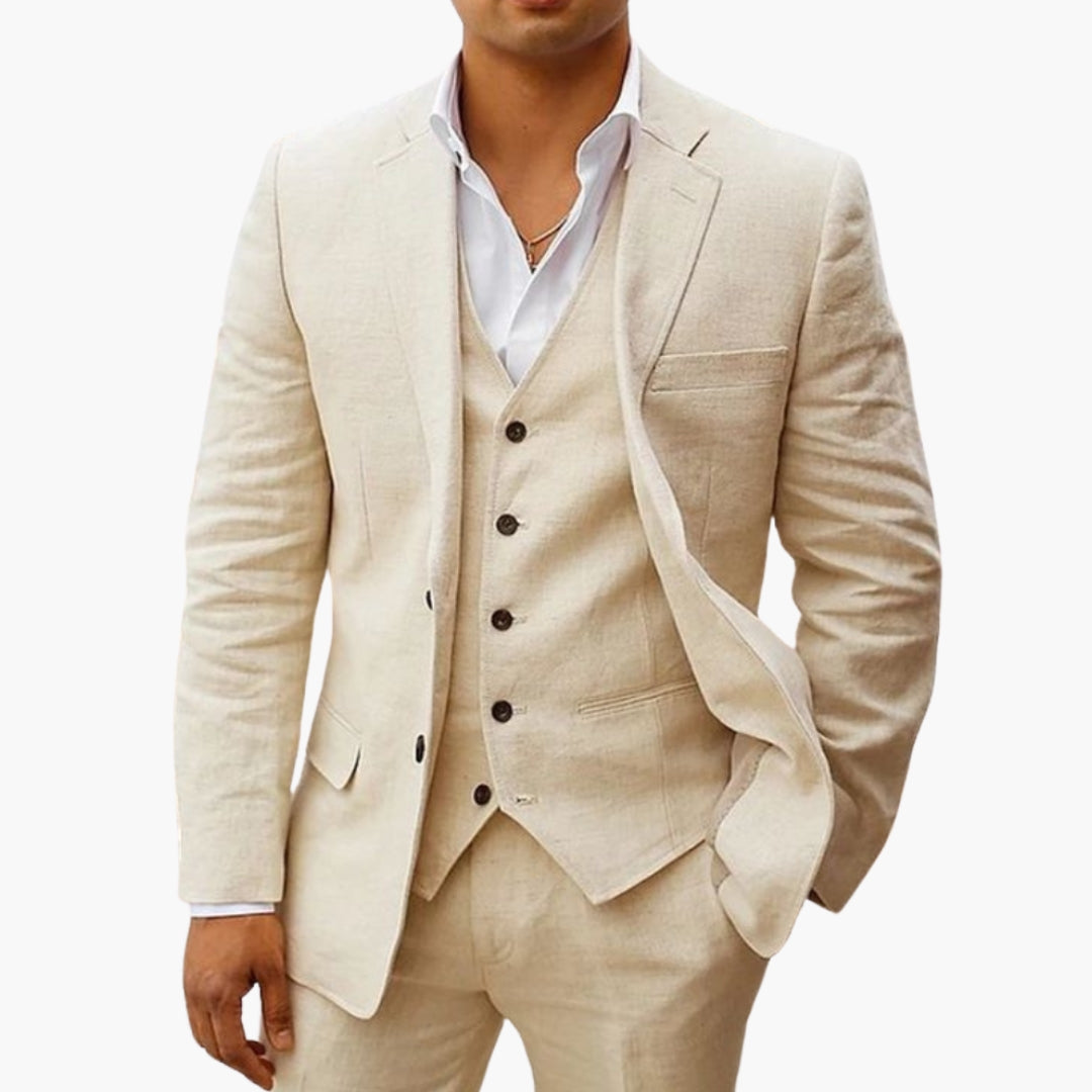 Ensemble costume homme avec blazer et pantalon ajusté