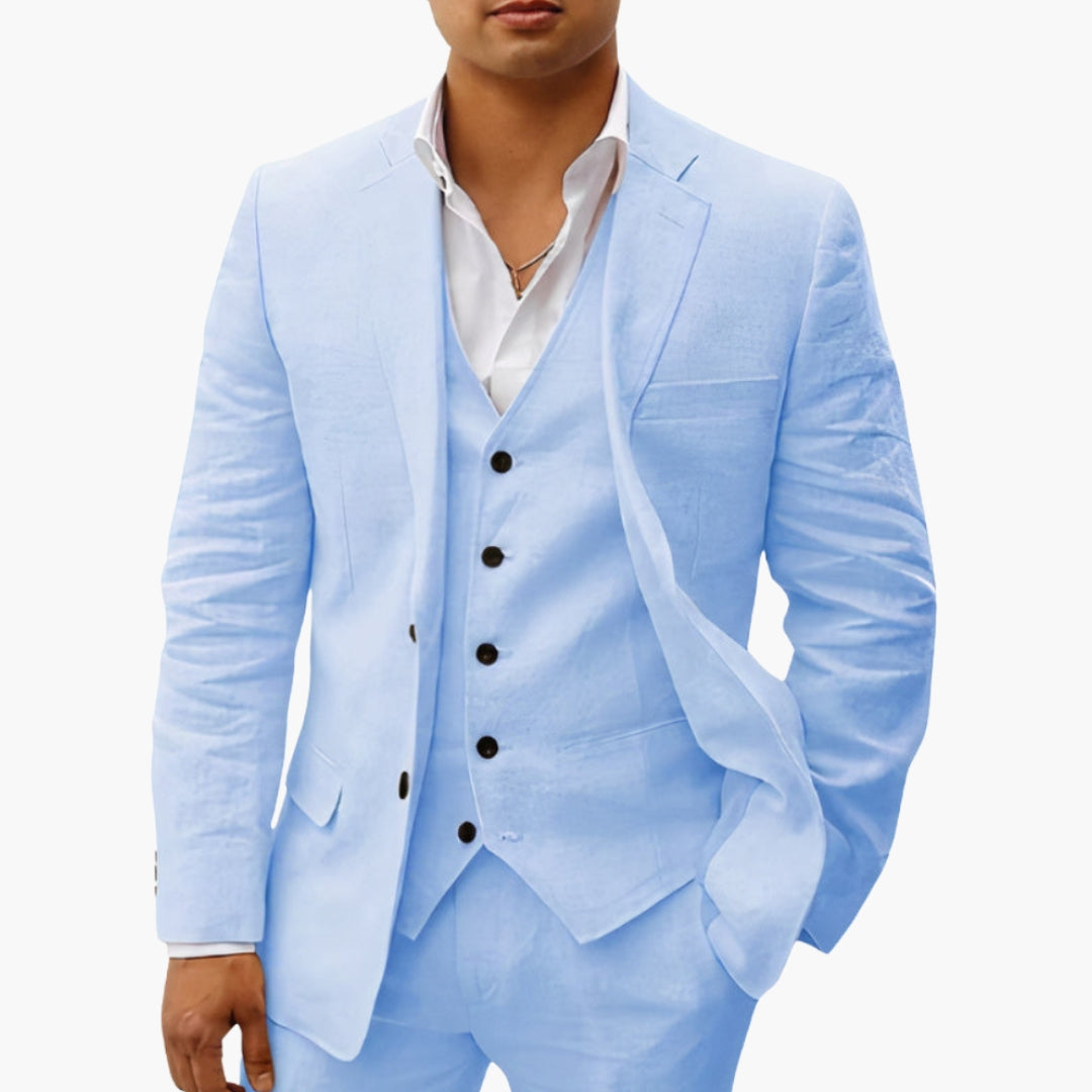 Ensemble costume homme avec blazer et pantalon ajusté