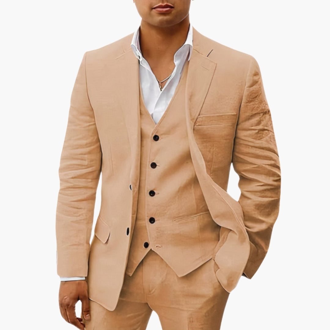 Ensemble costume homme avec blazer et pantalon ajusté