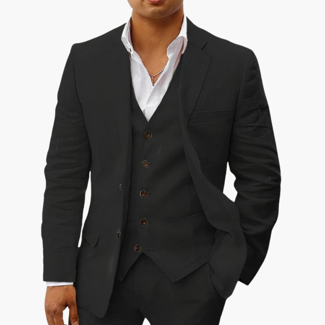 Ensemble costume homme avec blazer et pantalon ajusté