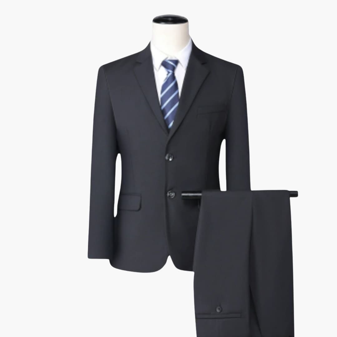 Ensemble costume homme coupe ajustée avec col à cran