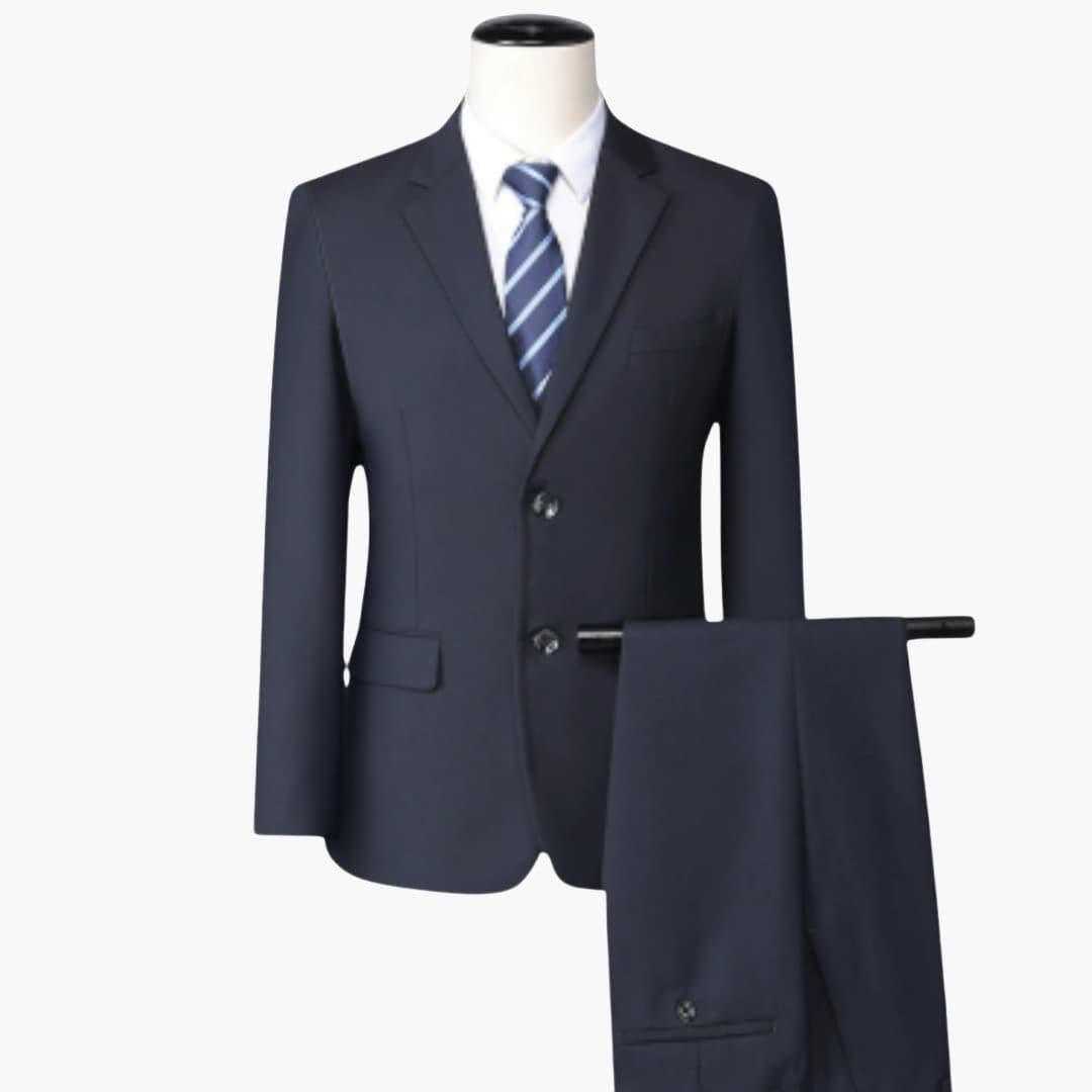 Ensemble costume homme coupe ajustée avec col à cran