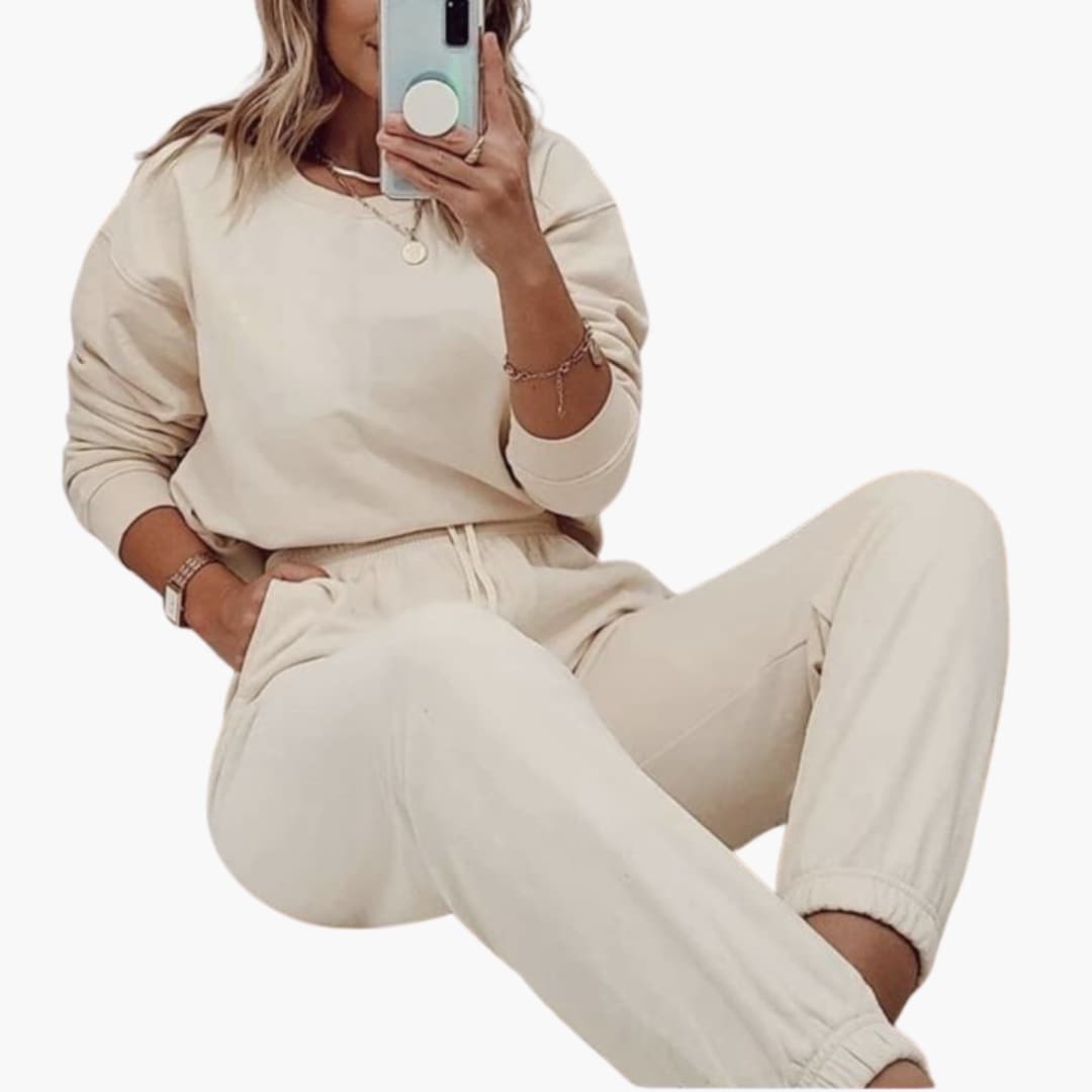 Completo sportivo donna con collo alto e vita elastica
