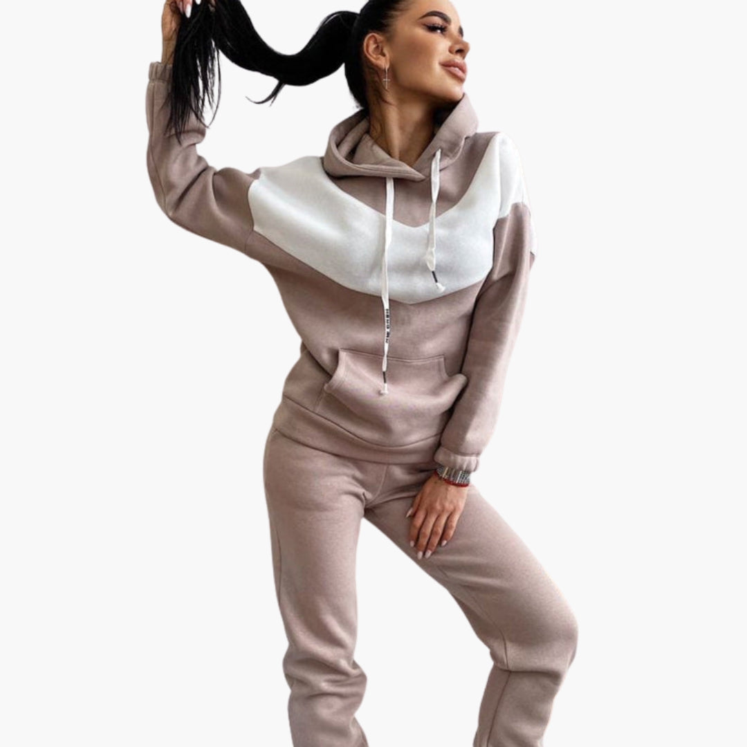 Completo tuta donna con tasca a marsupio