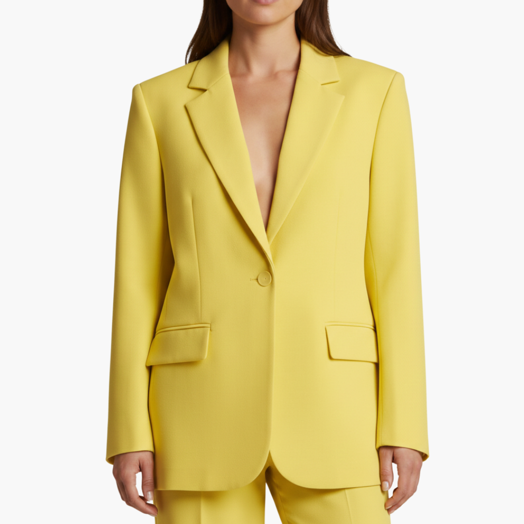 Dames tweedelig set met jas en wijde broek