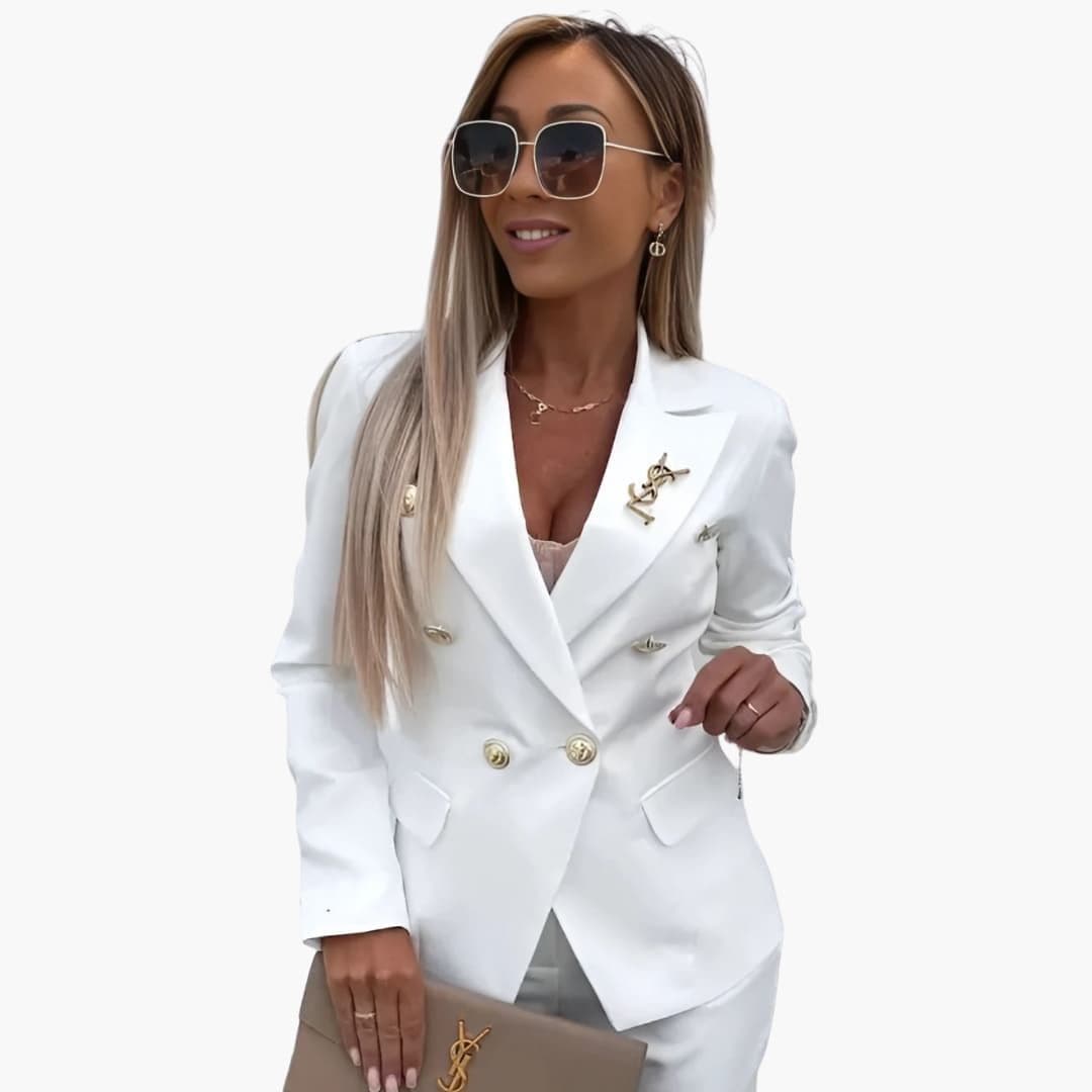 Ensemble femme avec veste et pantalon ajusté