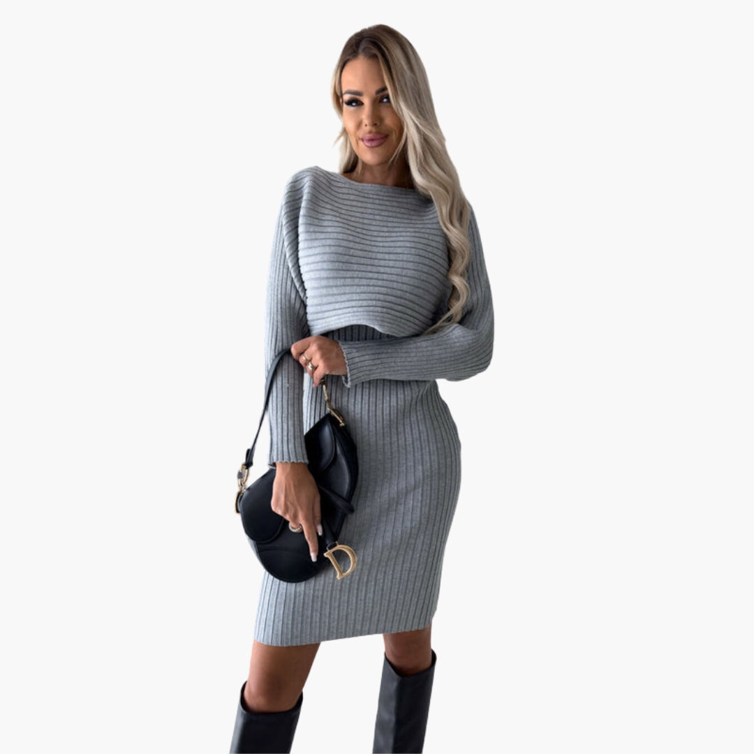 Completo donna due pezzi con vestito senza maniche