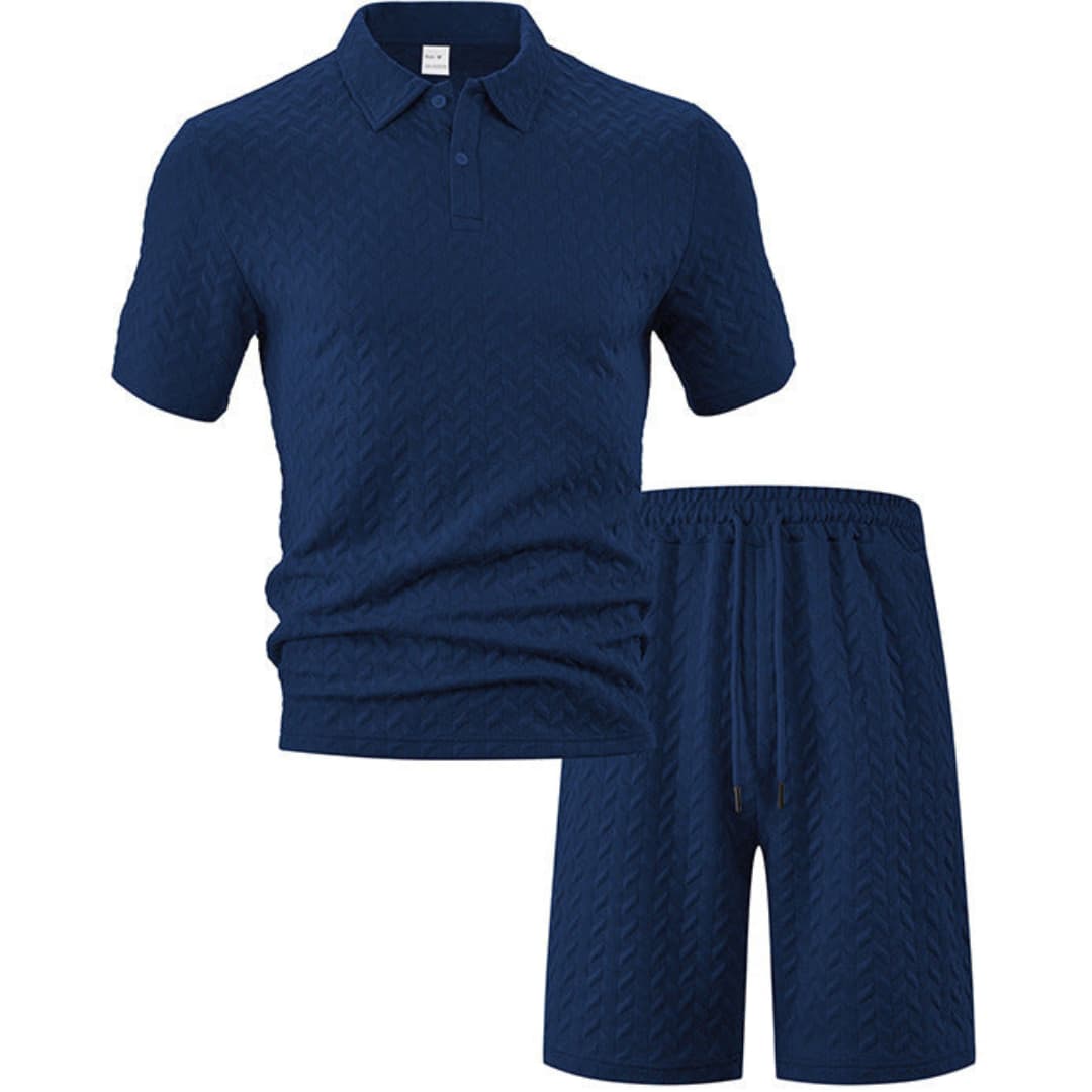 Ensemble homme deux pièces avec polo manches courtes et short