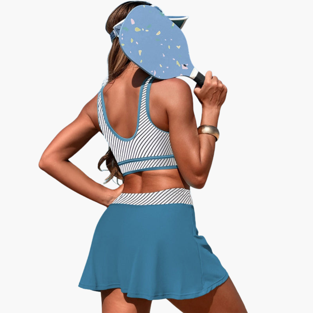 Ensemble jupe de bain femme à taille élastique