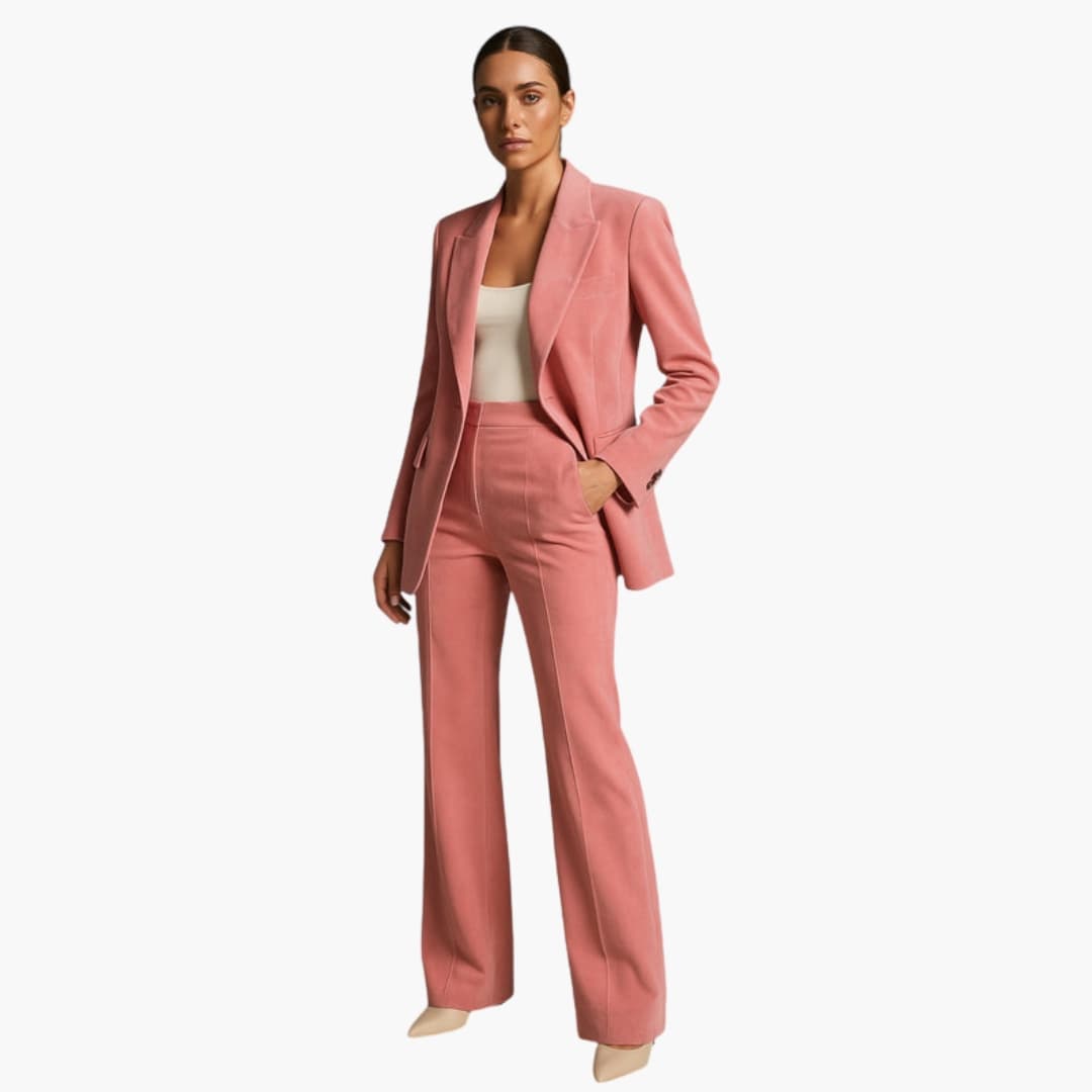 Ensemble pantalon femme avec blazer et pantalon droit