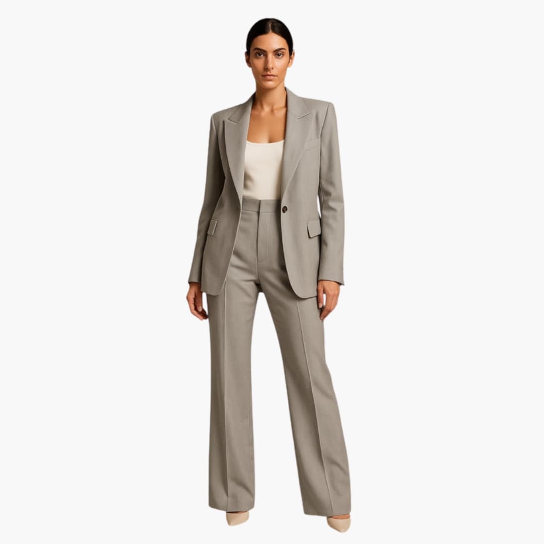 Ensemble pantalon femme avec blazer et pantalon droit