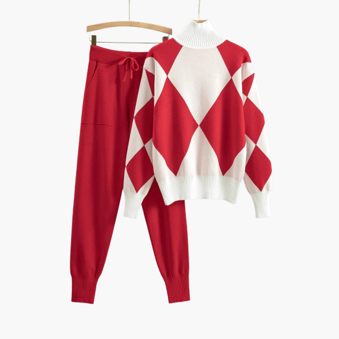 Ensemble pull coordonné femme maille 2 pièces