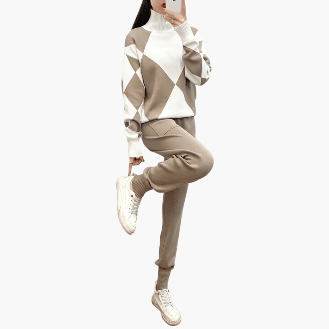 Ensemble pull coordonné femme maille 2 pièces