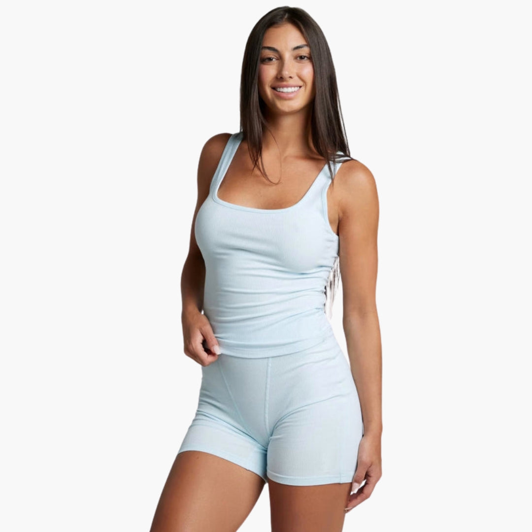 Women's loose fit sports set with elastic waistband