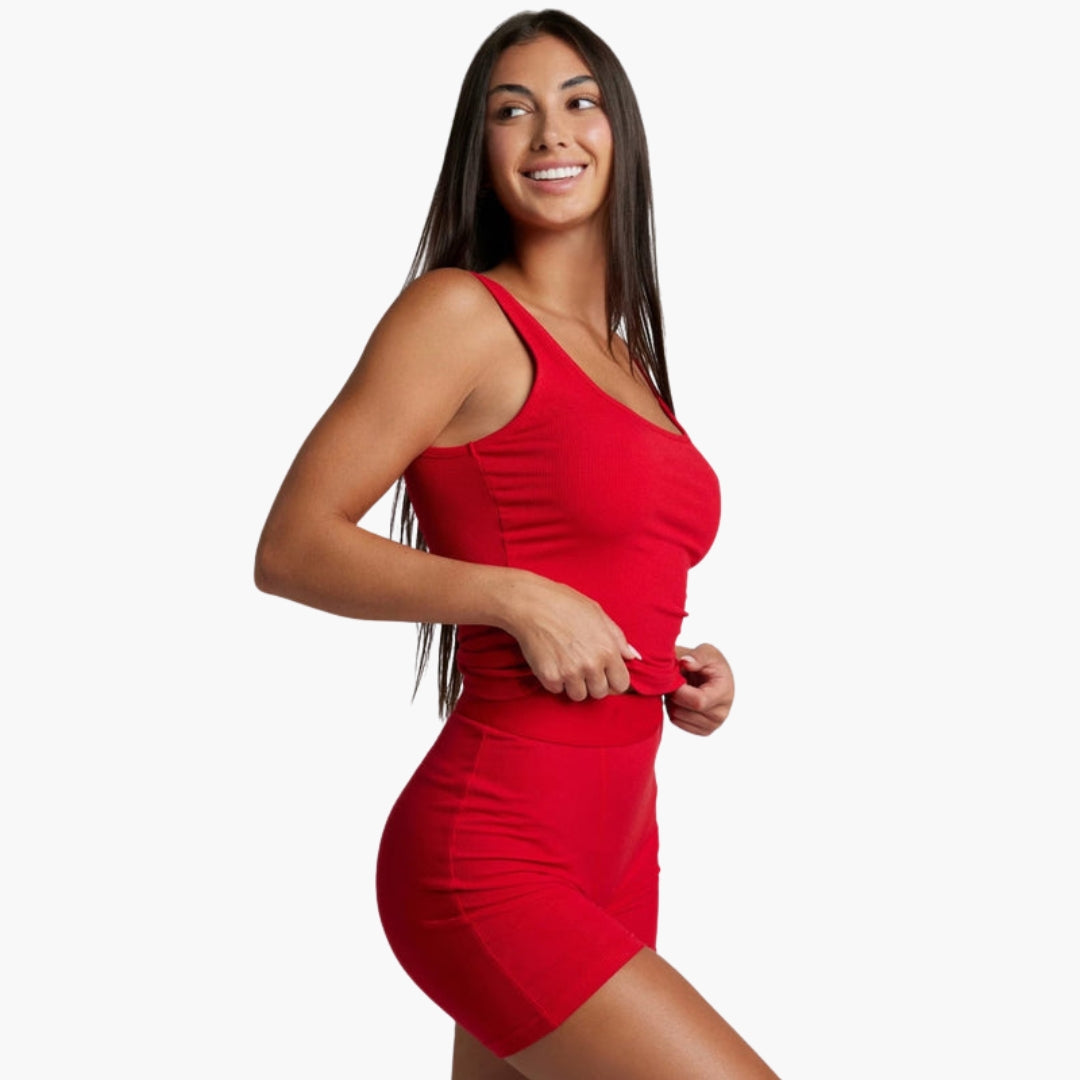 Women's loose fit sports set with elastic waistband