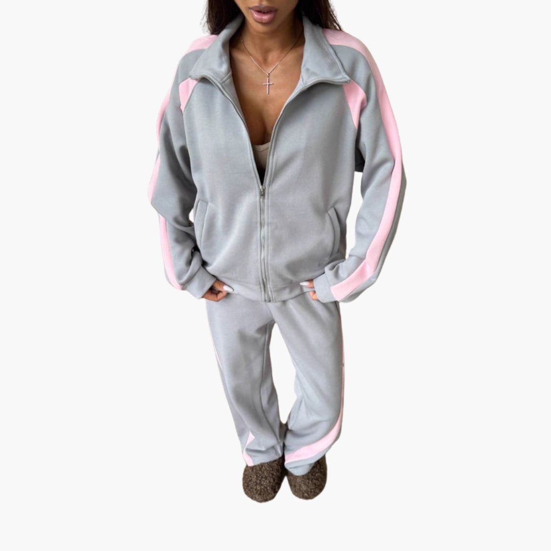 Completo tuta donna con giacca con zip