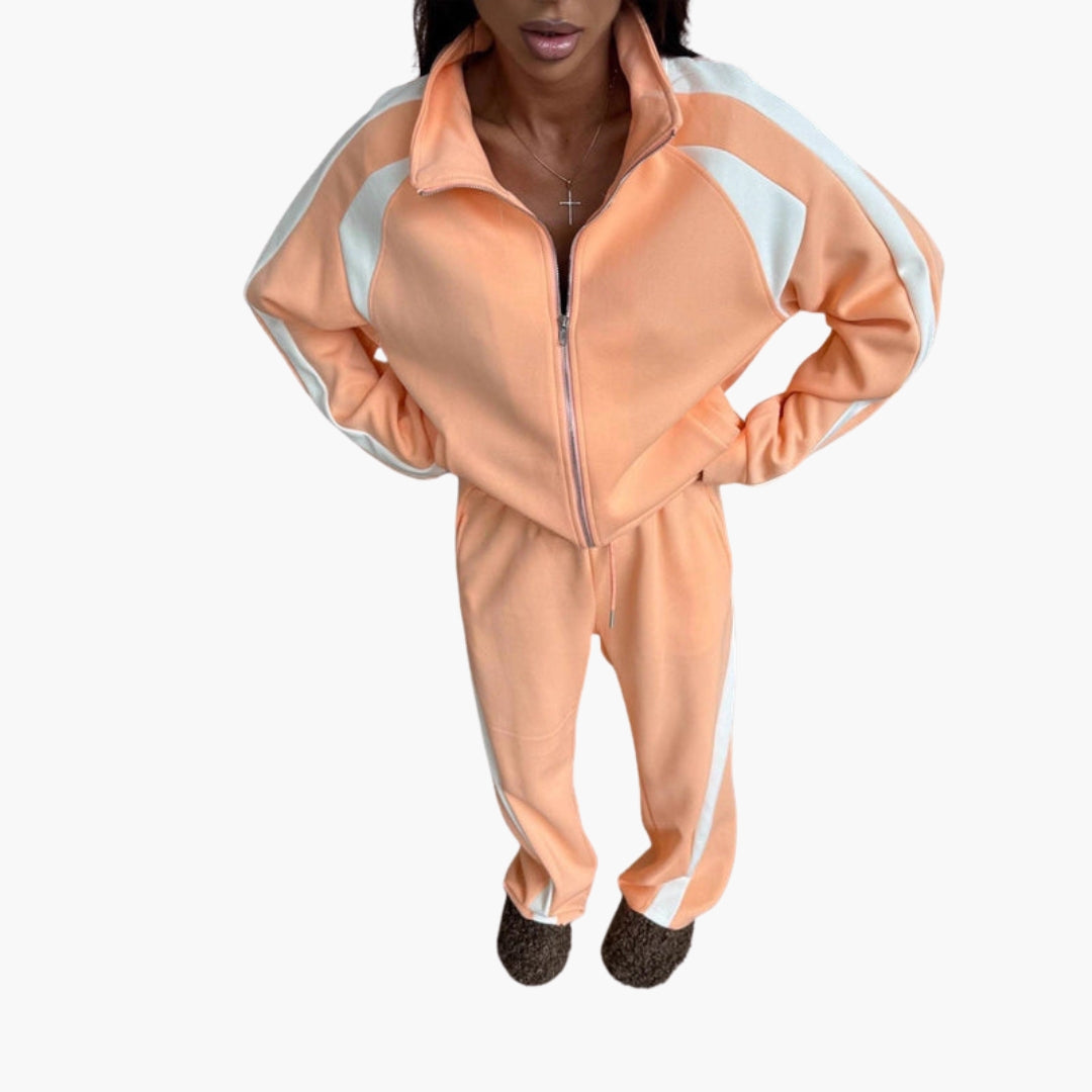 Completo tuta donna con giacca con zip