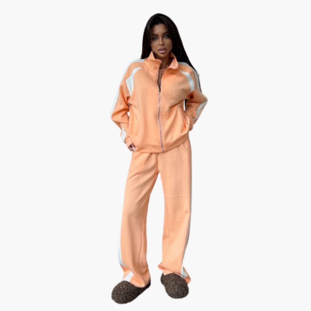Completo tuta donna con giacca con zip