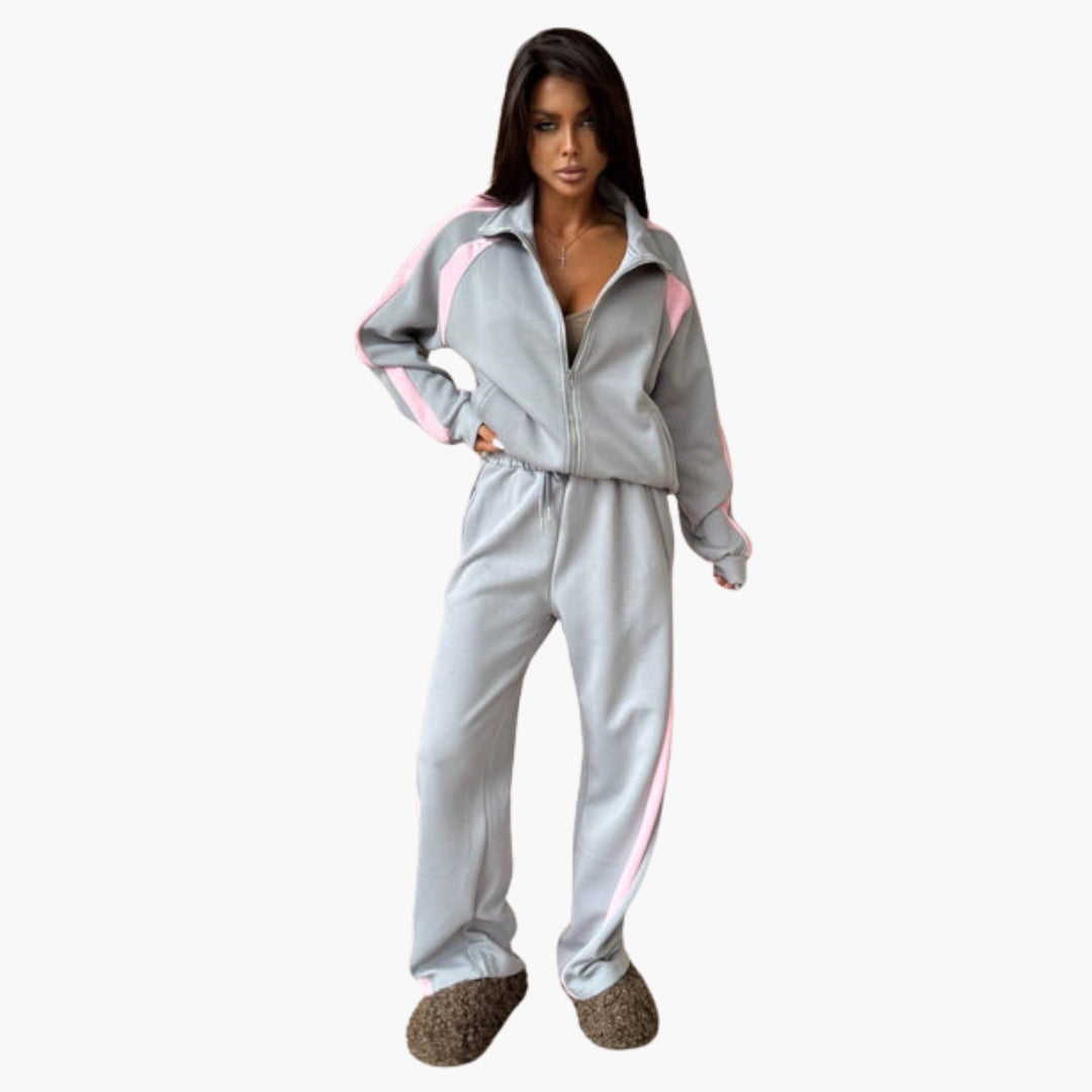Completo tuta donna con giacca con zip