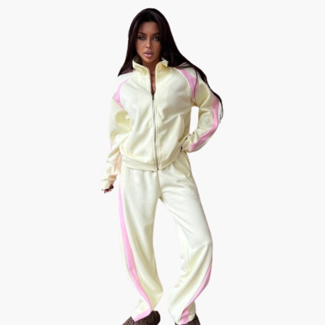 Completo tuta donna con giacca con zip