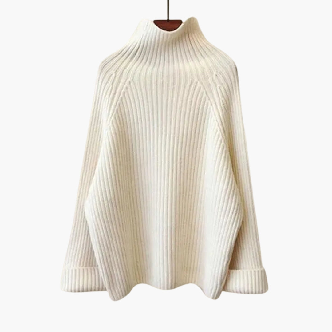 Ensemble trois pièces femme hiver avec pull col roulé