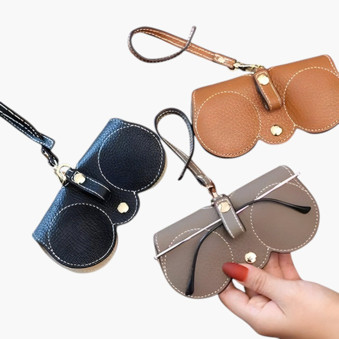 Étui Lunettes Femme avec Fermeture Bouton et Structure Souple