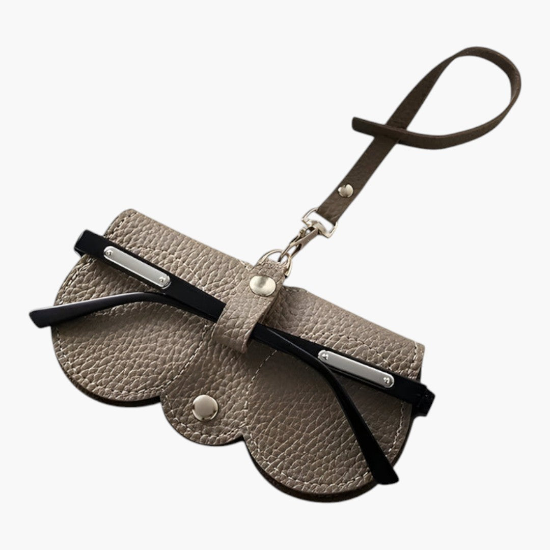 Étui Lunettes Femme avec Fermeture Bouton et Structure Souple
