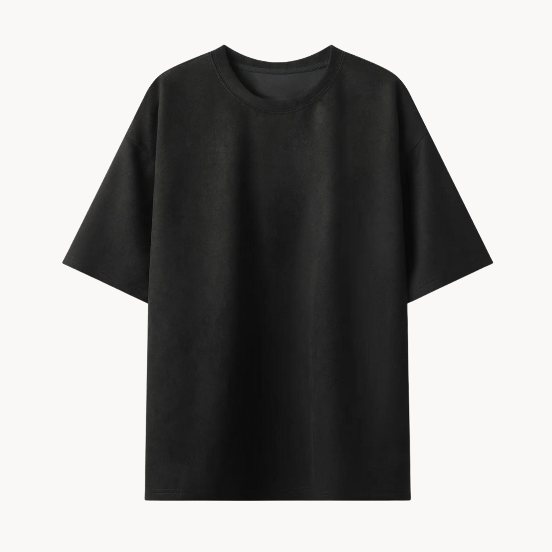 T shirt oversize homme | Coupe ample minimaliste, col rond | Uni, manches courtes, idéal en superposition