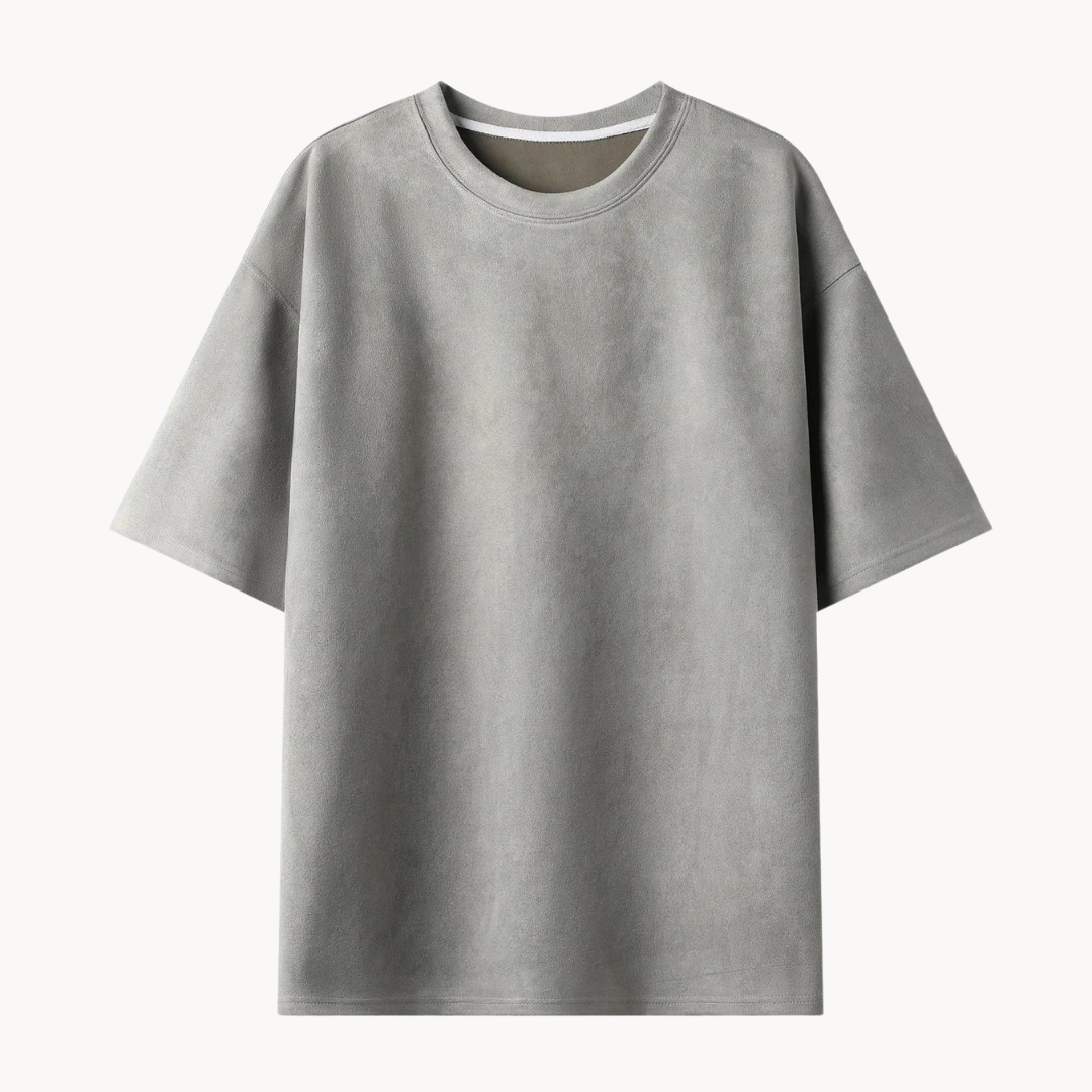 T shirt oversize homme | Coupe ample minimaliste, col rond | Uni, manches courtes, idéal en superposition