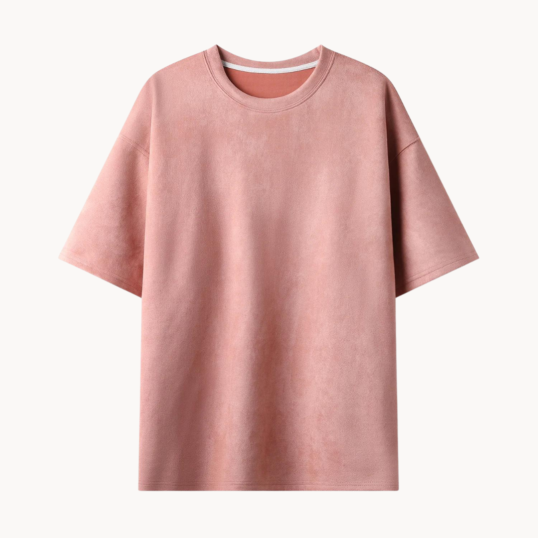 T shirt oversize homme | Coupe ample minimaliste, col rond | Uni, manches courtes, idéal en superposition