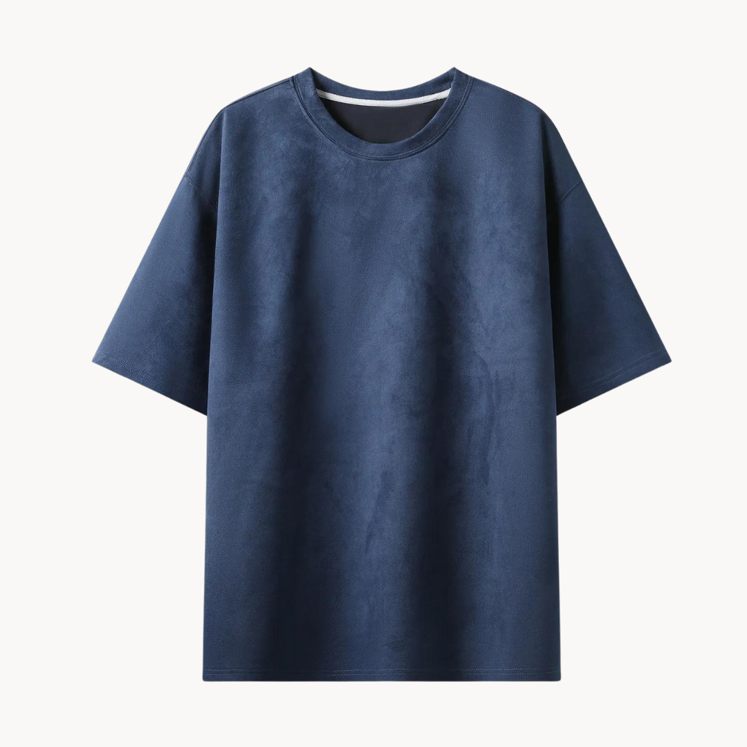 T shirt oversize homme | Coupe ample minimaliste, col rond | Uni, manches courtes, idéal en superposition