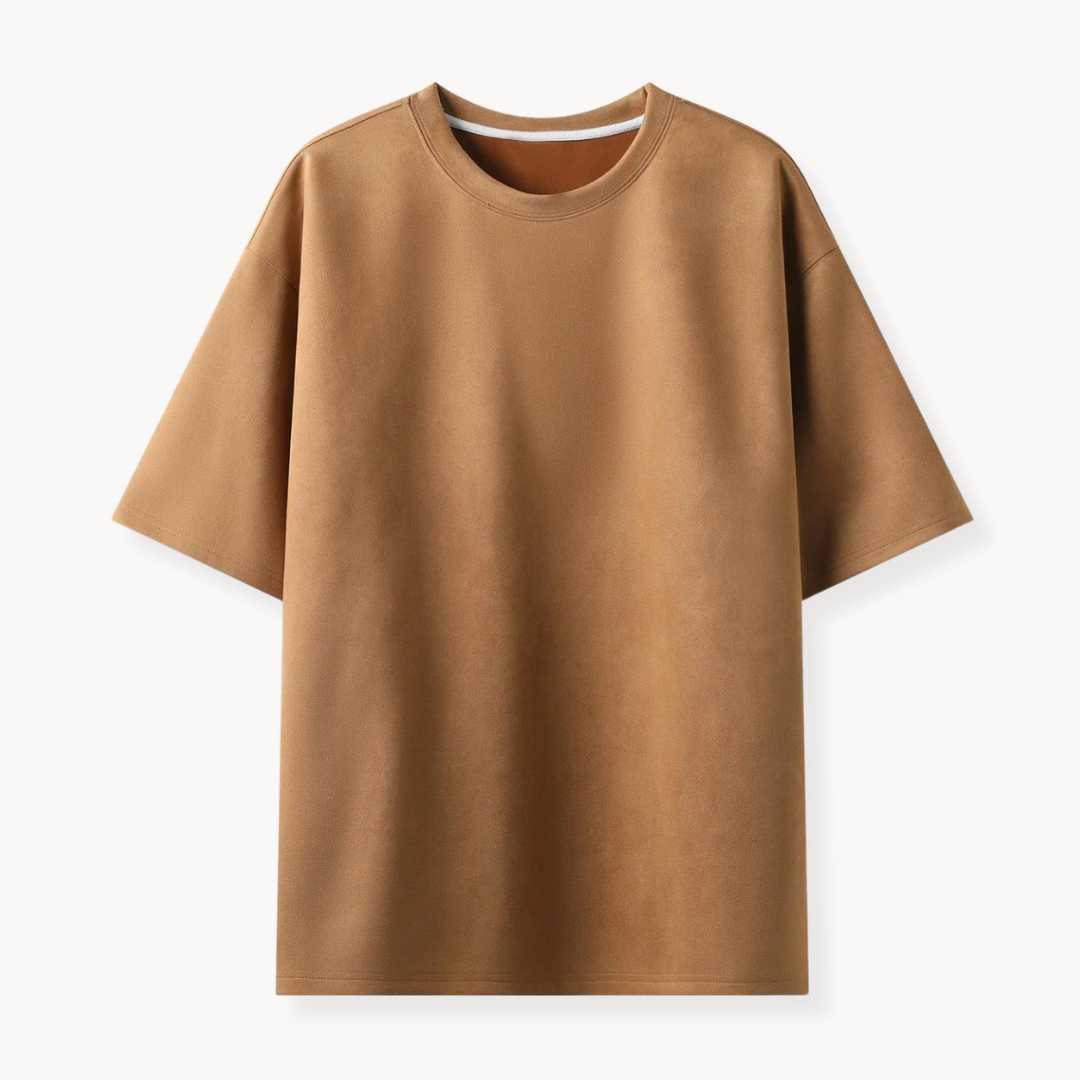 T shirt oversize homme | Coupe ample minimaliste, col rond | Uni, manches courtes, idéal en superposition