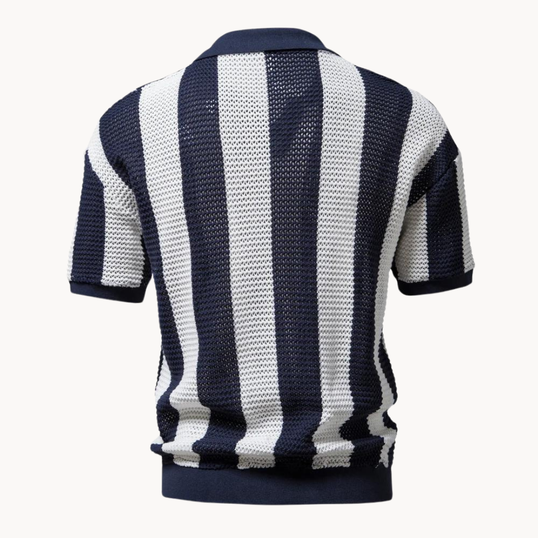 Polo homme Lino | Col ouvert, coupe ajustée | Manches courtes, finitions côtelées