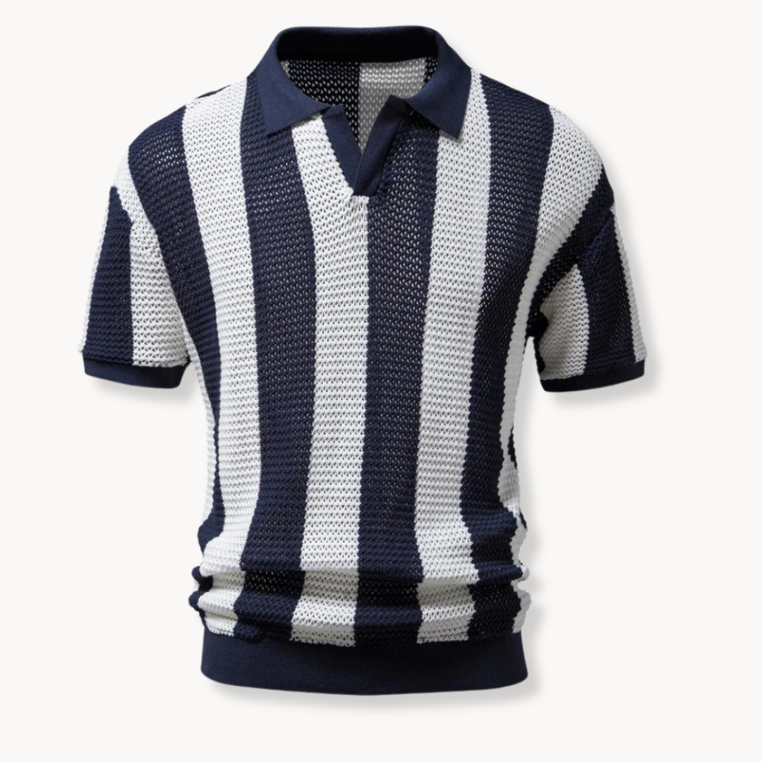 Polo homme Lino | Col ouvert, coupe ajustée | Manches courtes, finitions côtelées