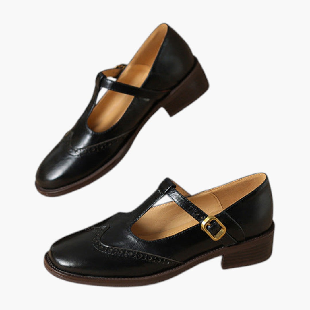 Femmes Chaussures Mary Jane avec Bride T et Talon Bloc