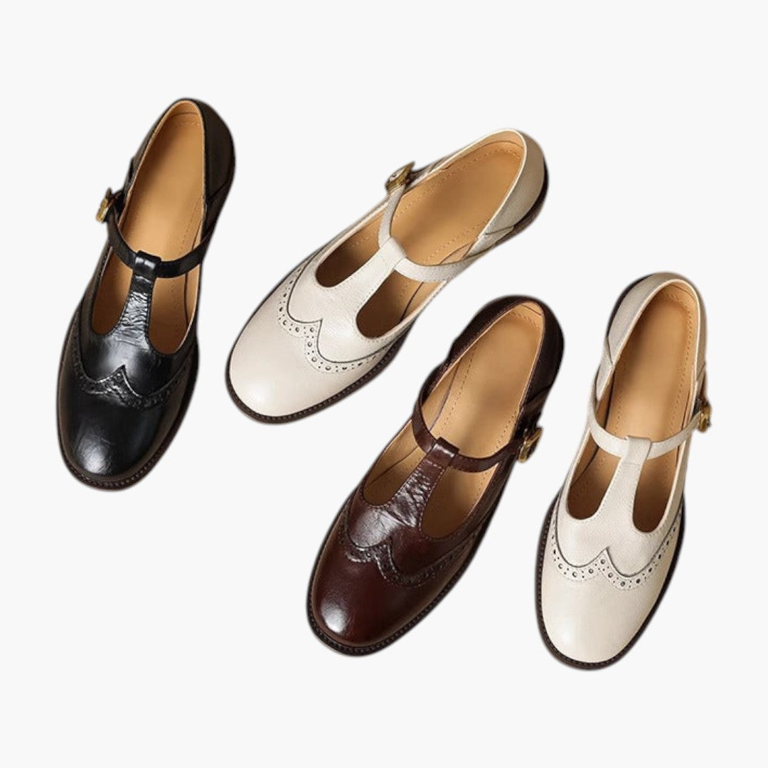 Femmes Chaussures Mary Jane avec Bride T et Talon Bloc