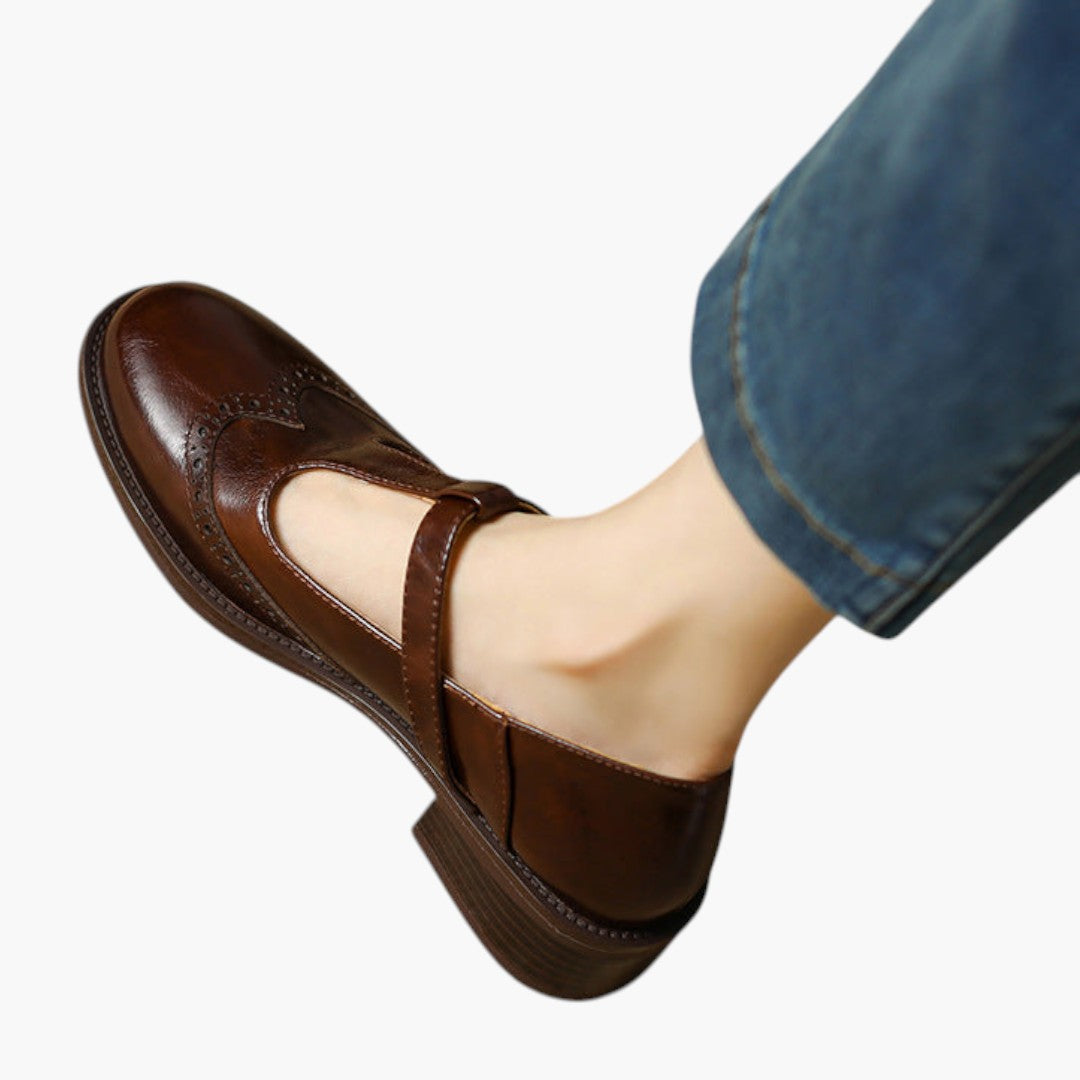 Femmes Chaussures Mary Jane avec Bride T et Talon Bloc