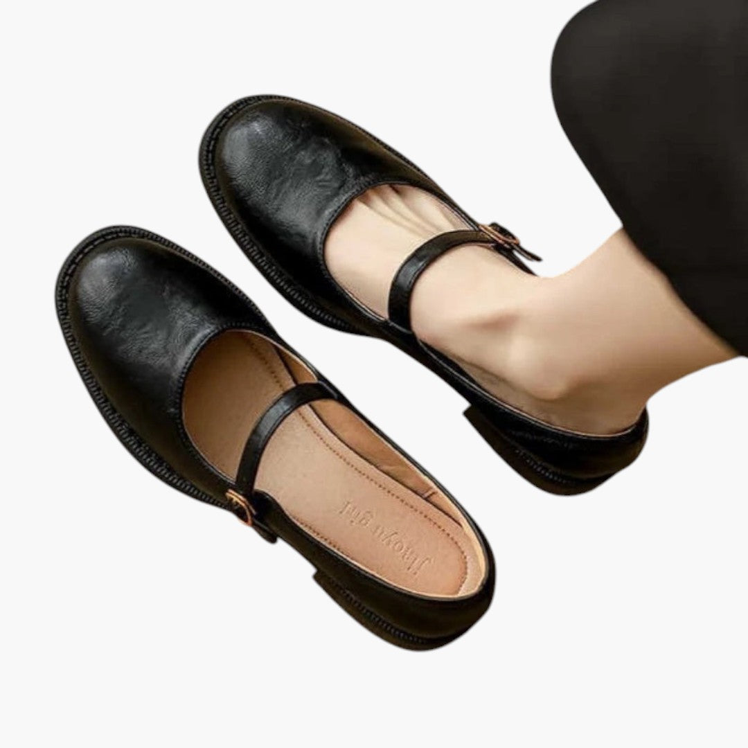 Scarpe Mary Jane da donna con cinturino e tacco basso a blocco