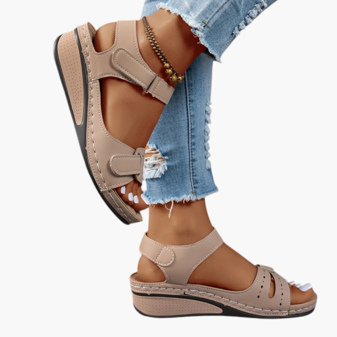 Damen Sandalen mit Plateau-Sohle und gepolsterter Sohle