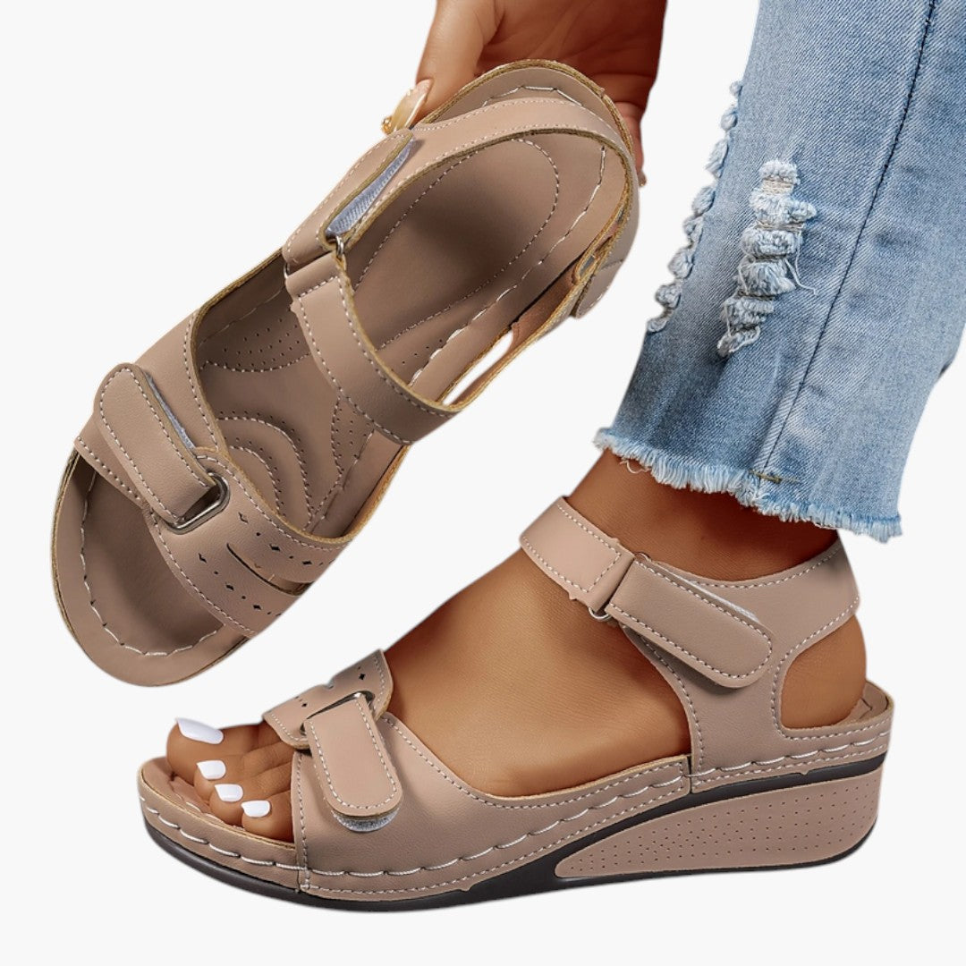 Damen Sandalen mit Plateau-Sohle und gepolsterter Sohle