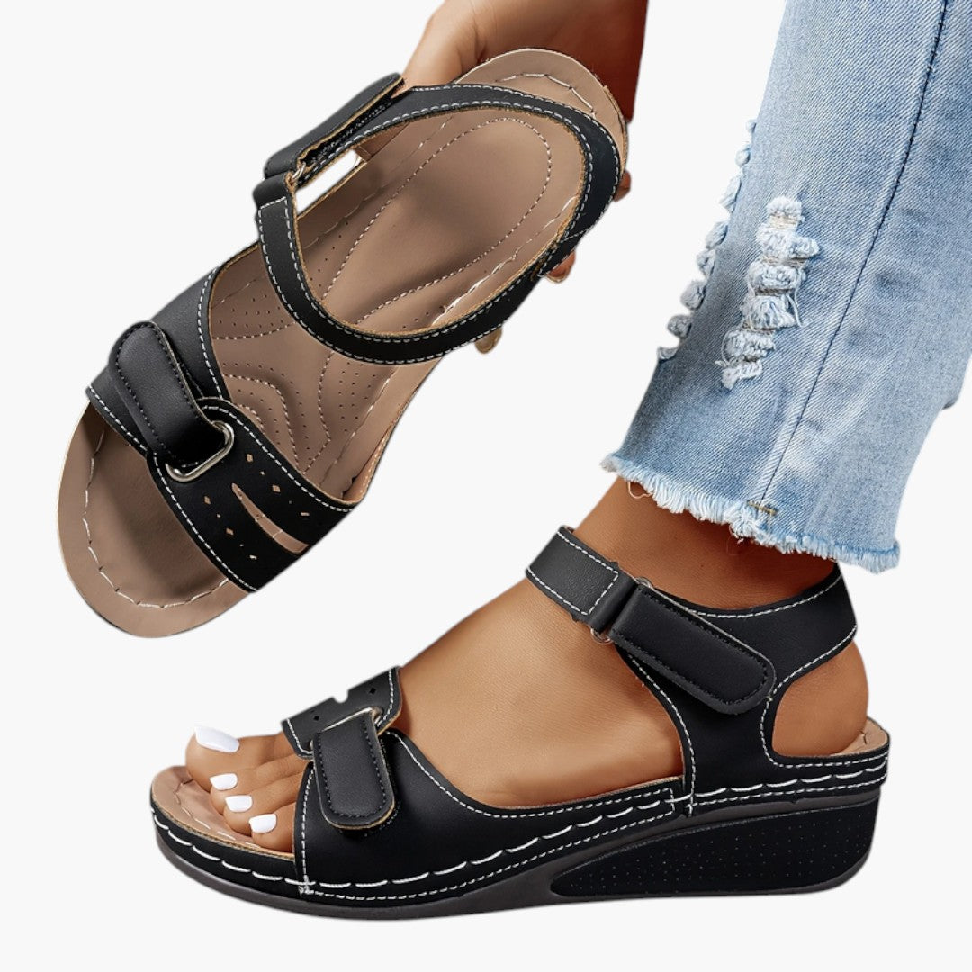Damen Sandalen mit Plateau-Sohle und gepolsterter Sohle