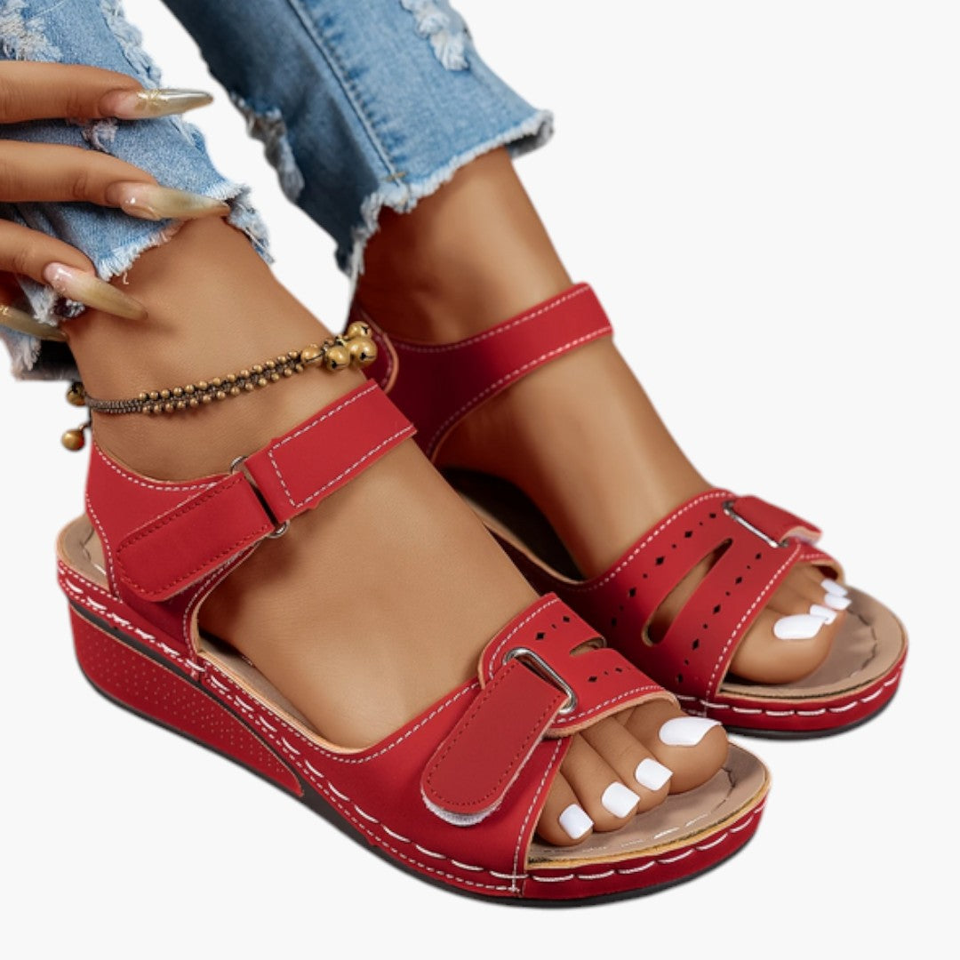 Damen Sandalen mit Plateau-Sohle und gepolsterter Sohle